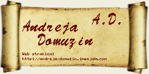 Andreja Domuzin vizit kartica